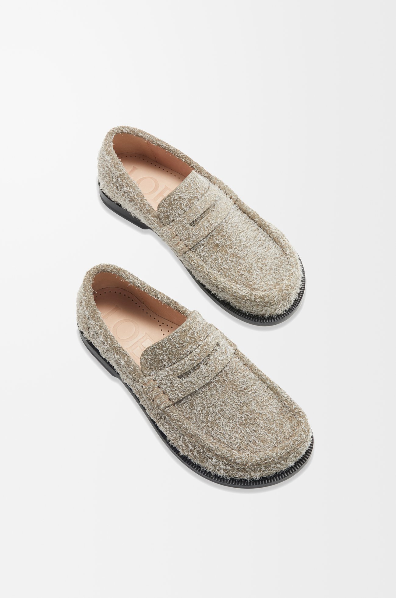 LOEWE Campo loafer in brushed suede Khaki Green plp_rd