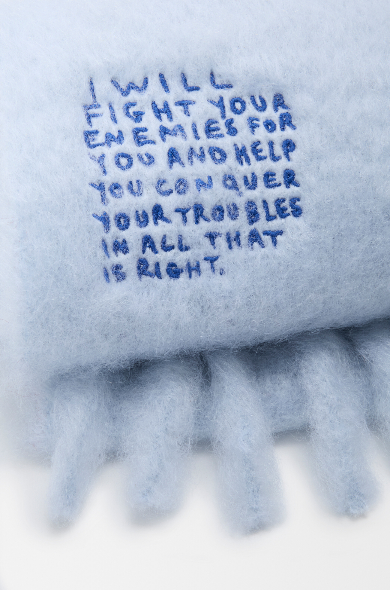 LOEWE Scarf in mohair and wool blend Baby Blue