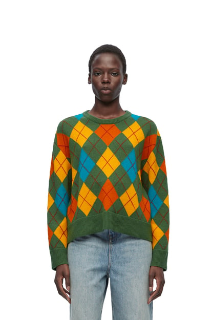 LOEWE Argyle sweater in wool Green/Multicolor plp_rd