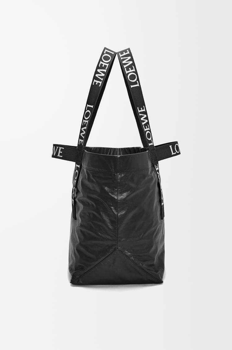 LOEWE Fold Shopper in paper calfskin Black