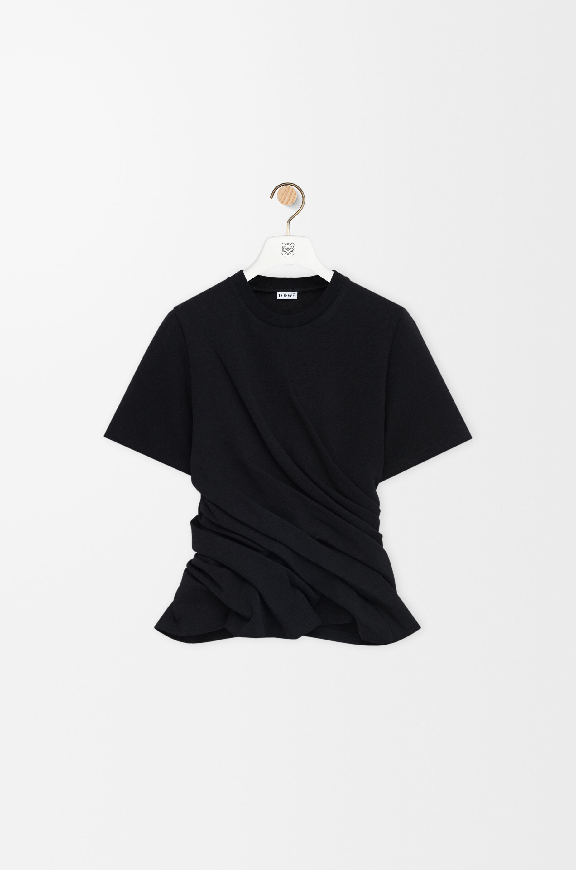 ツイステッド トップス（コットンブレンド） ブラック - LOEWE