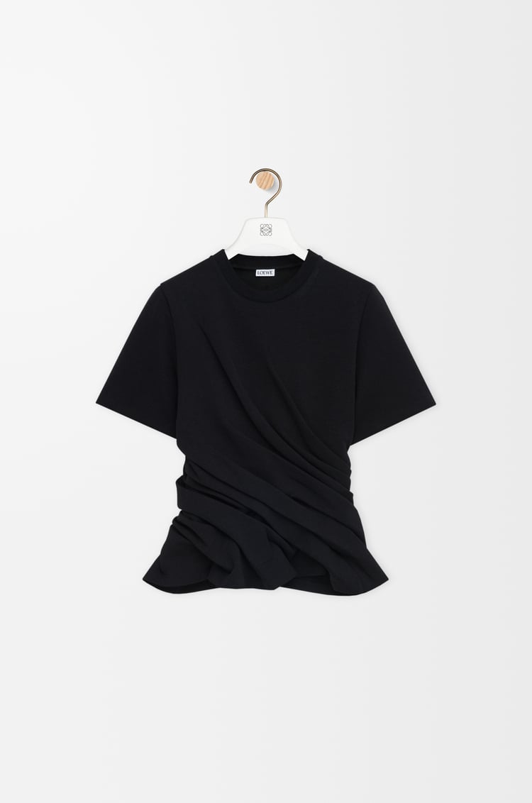 LOEWE Twisted top in cotton blend Black