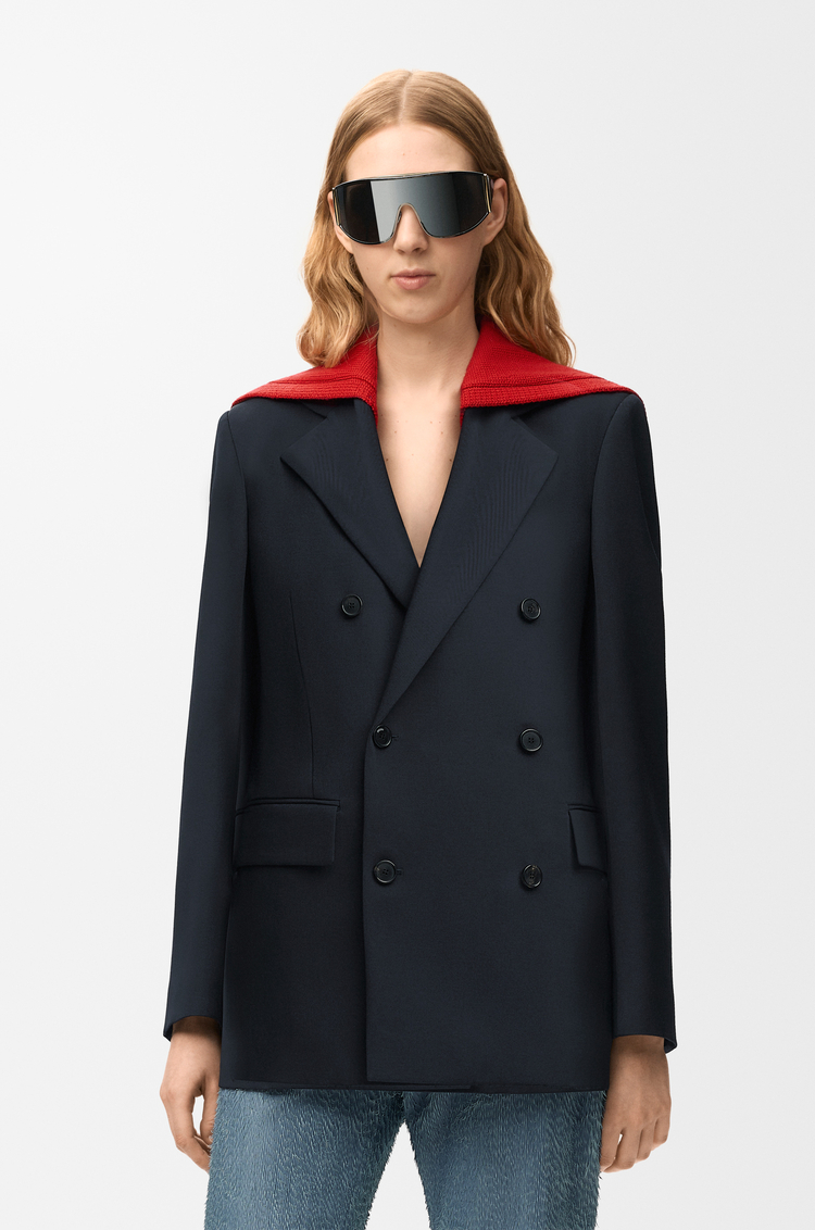 LOEWE Chaqueta en lana Azul Marino Oscuro