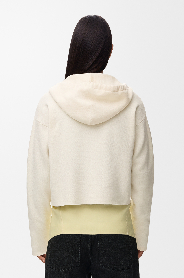 LOEWE Zip-up hoodie in wool White