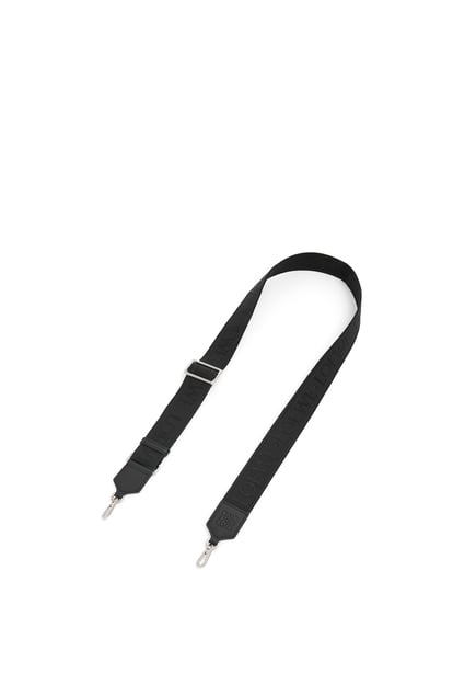 LOEWE Anagram pin strap in jacquard and classic calfskin Black plp_rd