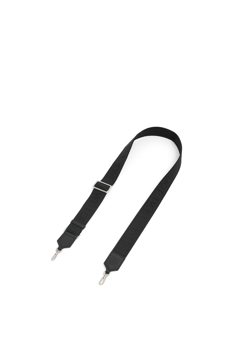 LOEWE Anagram pin strap in jacquard and classic calfskin Black