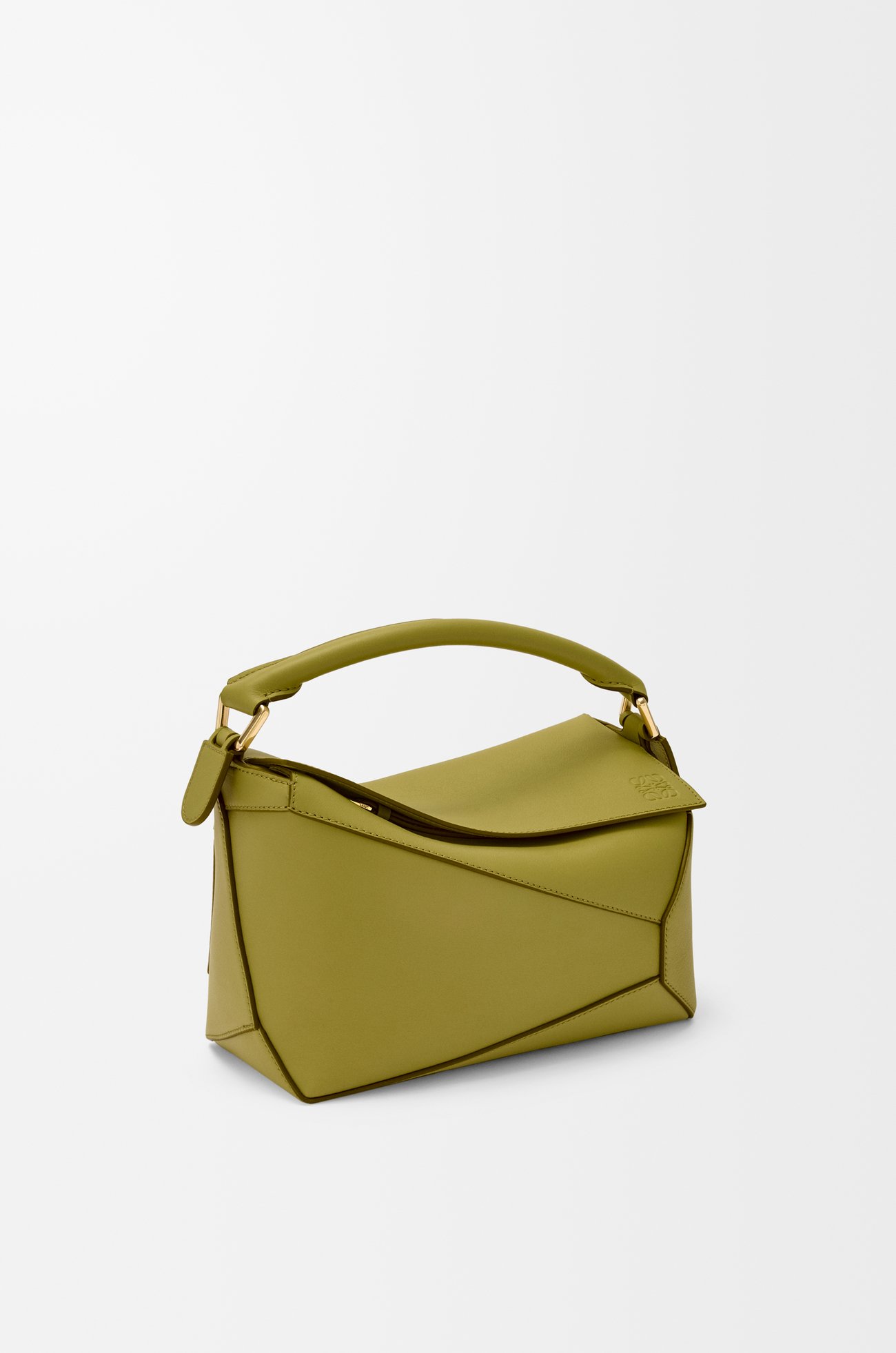 LOEWE Small Puzzle Edge bag in classic calfskin Light Moss