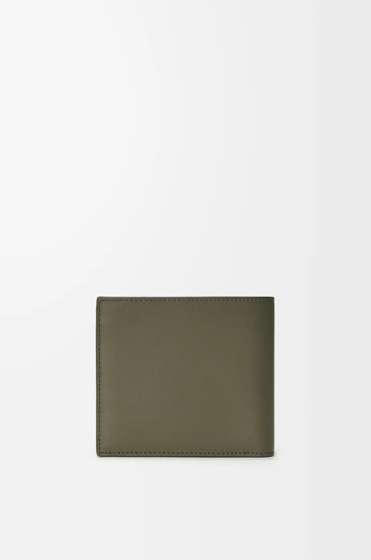 LOEWE Bifold wallet in satin calfskin Khaki Green