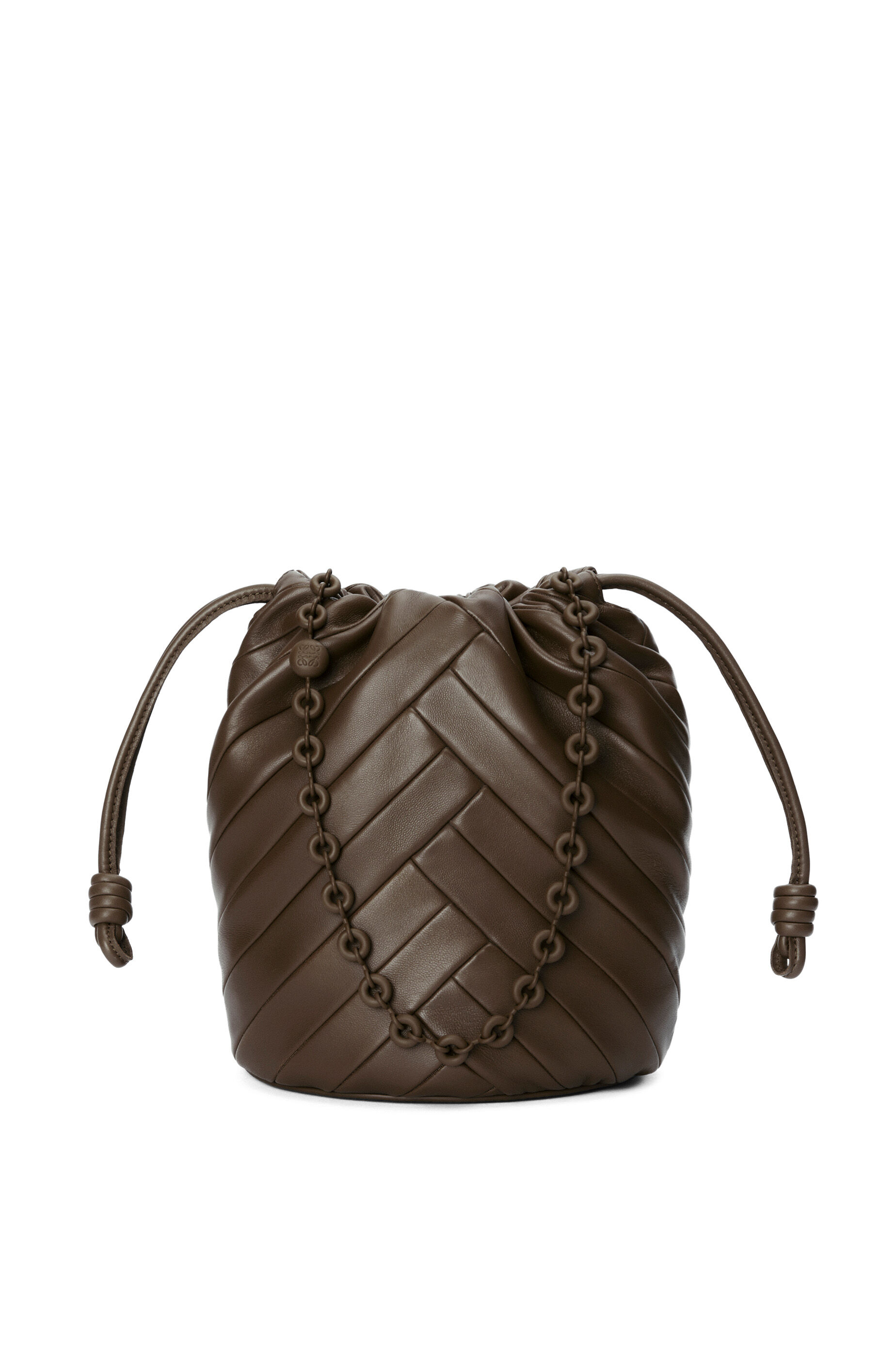 MittelgroBe Flamenco Purse Bucket Bag aus samtigem Nappa Lammleder