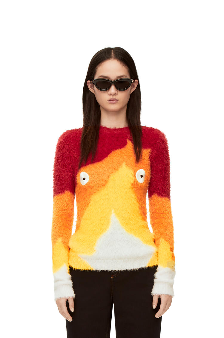 LOEWE Calcifer sweater in intarsia knit Orange Multitone