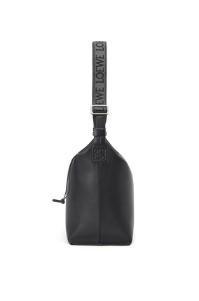 LOEWE Cubi Crossbody bag in supple smooth calfskin and jacquard Black