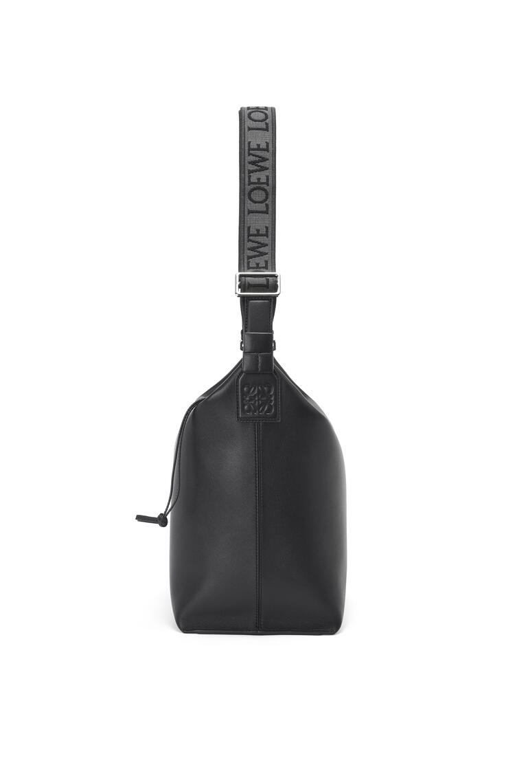 LOEWE Cubi Crossbody bag in supple smooth calfskin and jacquard Black