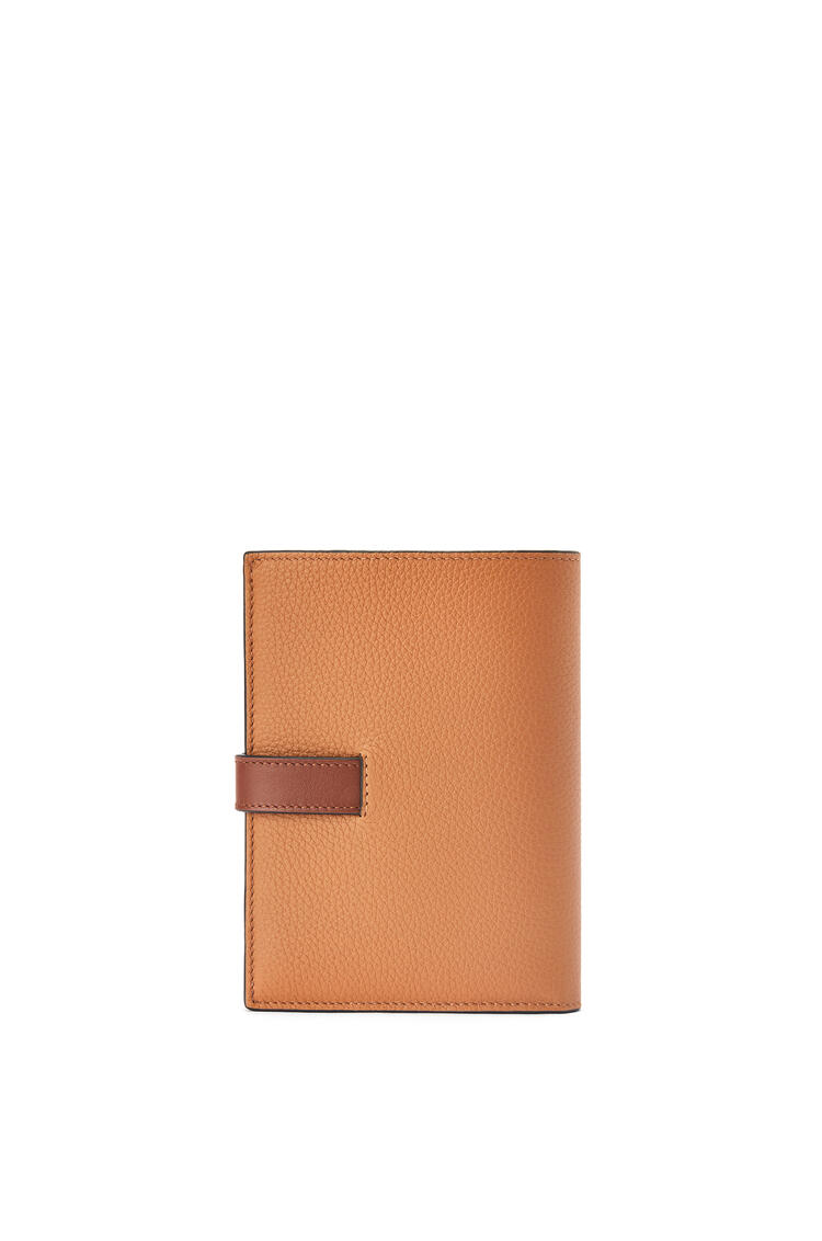 LOEWE Medium vertical wallet in soft grained calfskin Light Caramel/Pecan