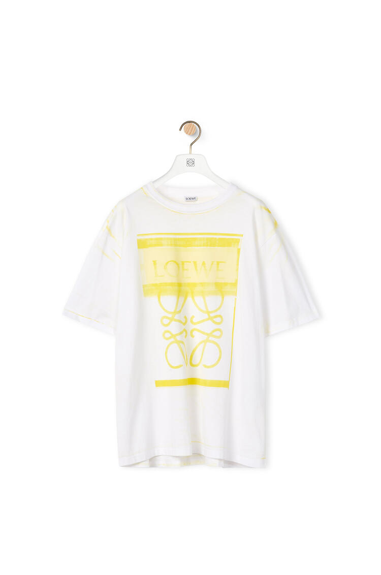 LOEWE Photocopy Anagram T-shirt in cotton White/Yellow pdp_rd