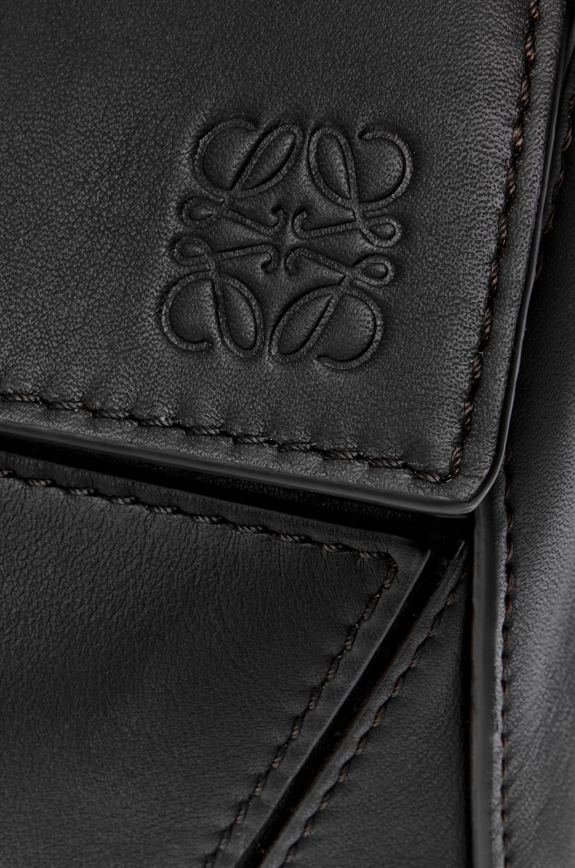 LOEWE Small Puzzle bag in smooth calfskin and nappa lambskin Black
