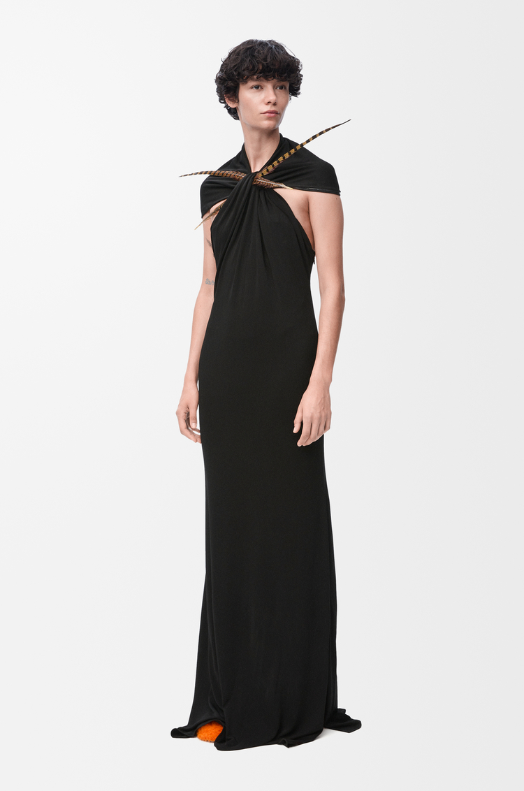 LOEWE Robe en viscose Noir