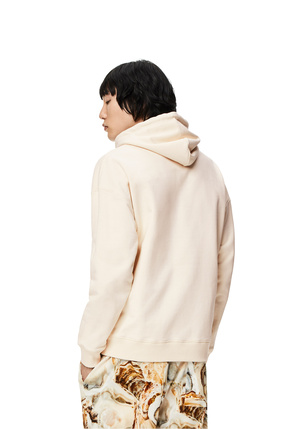 LOEWE Anagram leather patch hoodie in cotton White Ash plp_rd