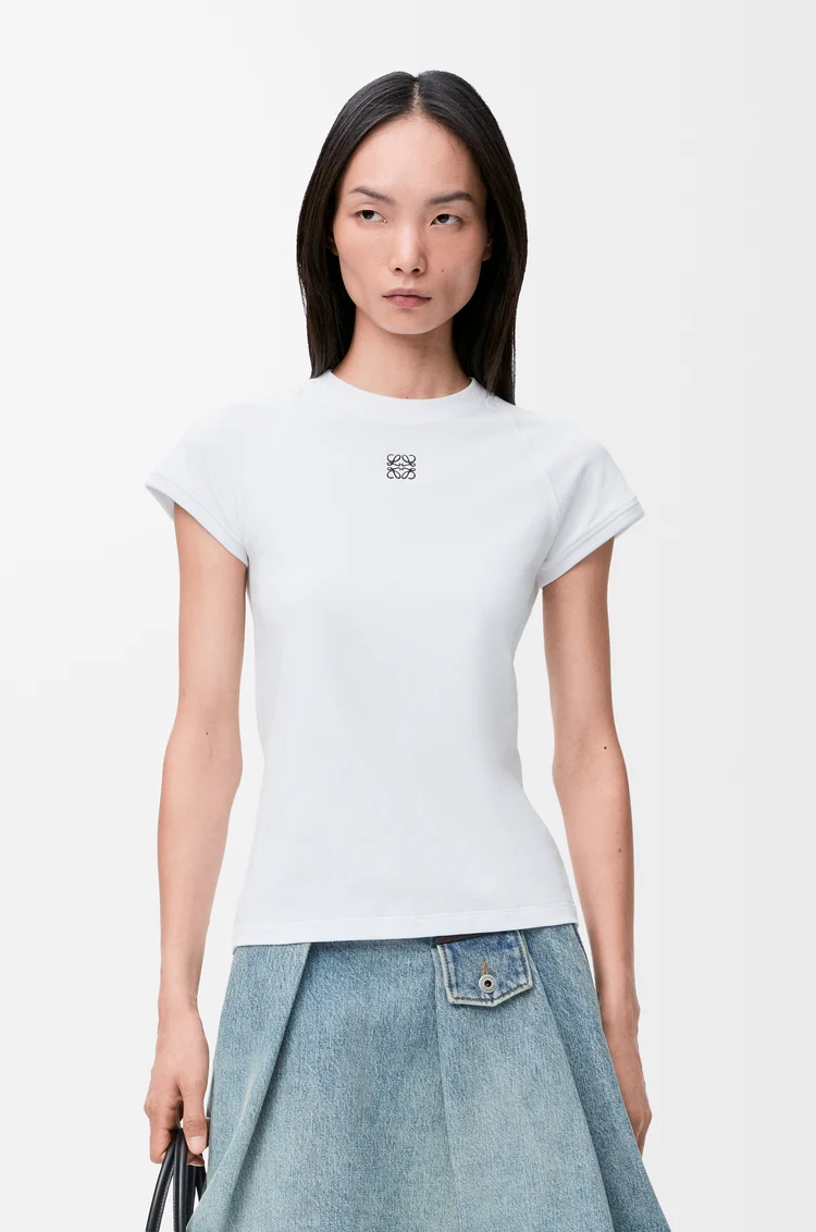 LOEWE Small fit T-shirt in cotton blend Blanco
