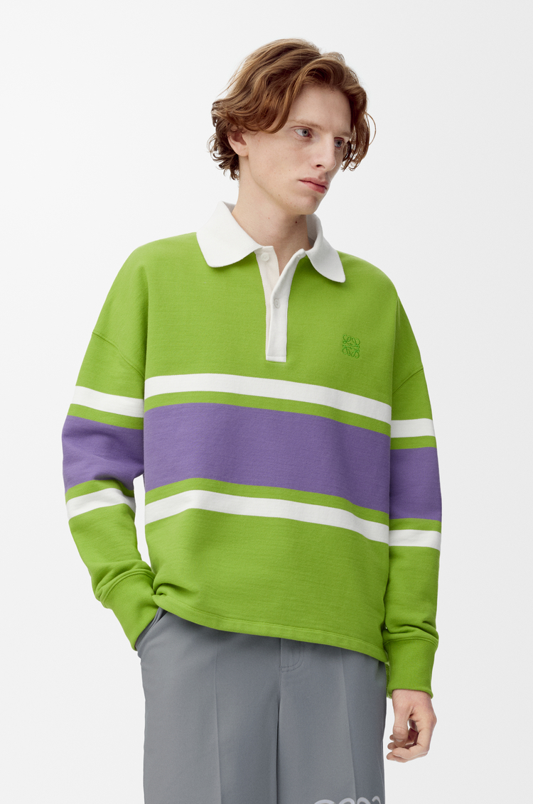LOEWE ロングスリーブ ポロシャツ（コットン） Green/Purple
