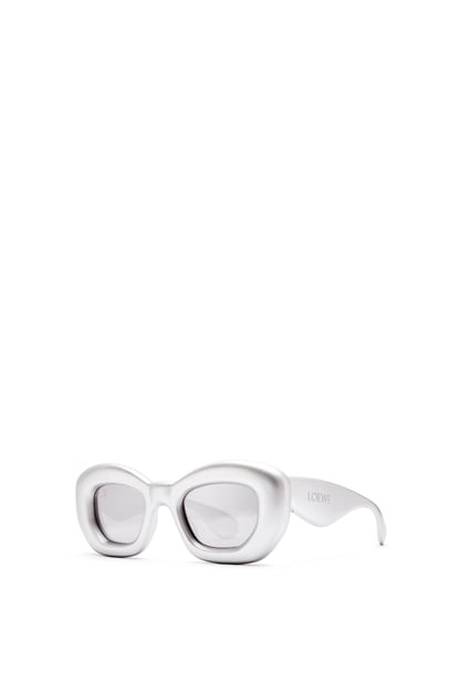 LOEWE Gafas de sol Inflated estilo mariposa en nailon Plateado/Gris plp_rd