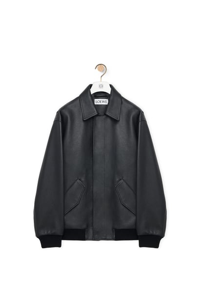 LOEWE Bomber jacket in nappa calfskin Black plp_rd
