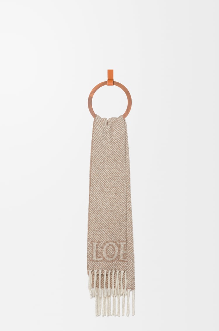 LOEWE ロエベ スカーフ（アルパカ&ウールブレンド） ベージュ/エクリュ