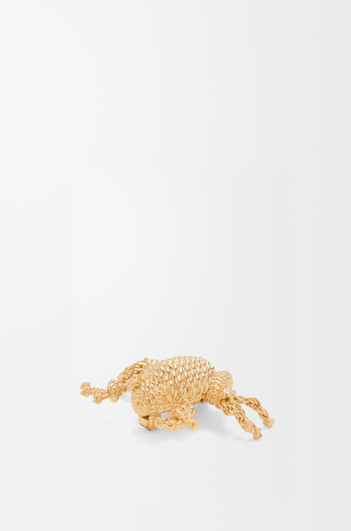 LOEWE 青蛙胸針 金色