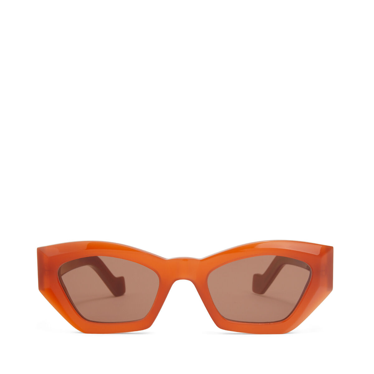LOEWE Geometric Cateye Sunglasses Rust Color/Brown front