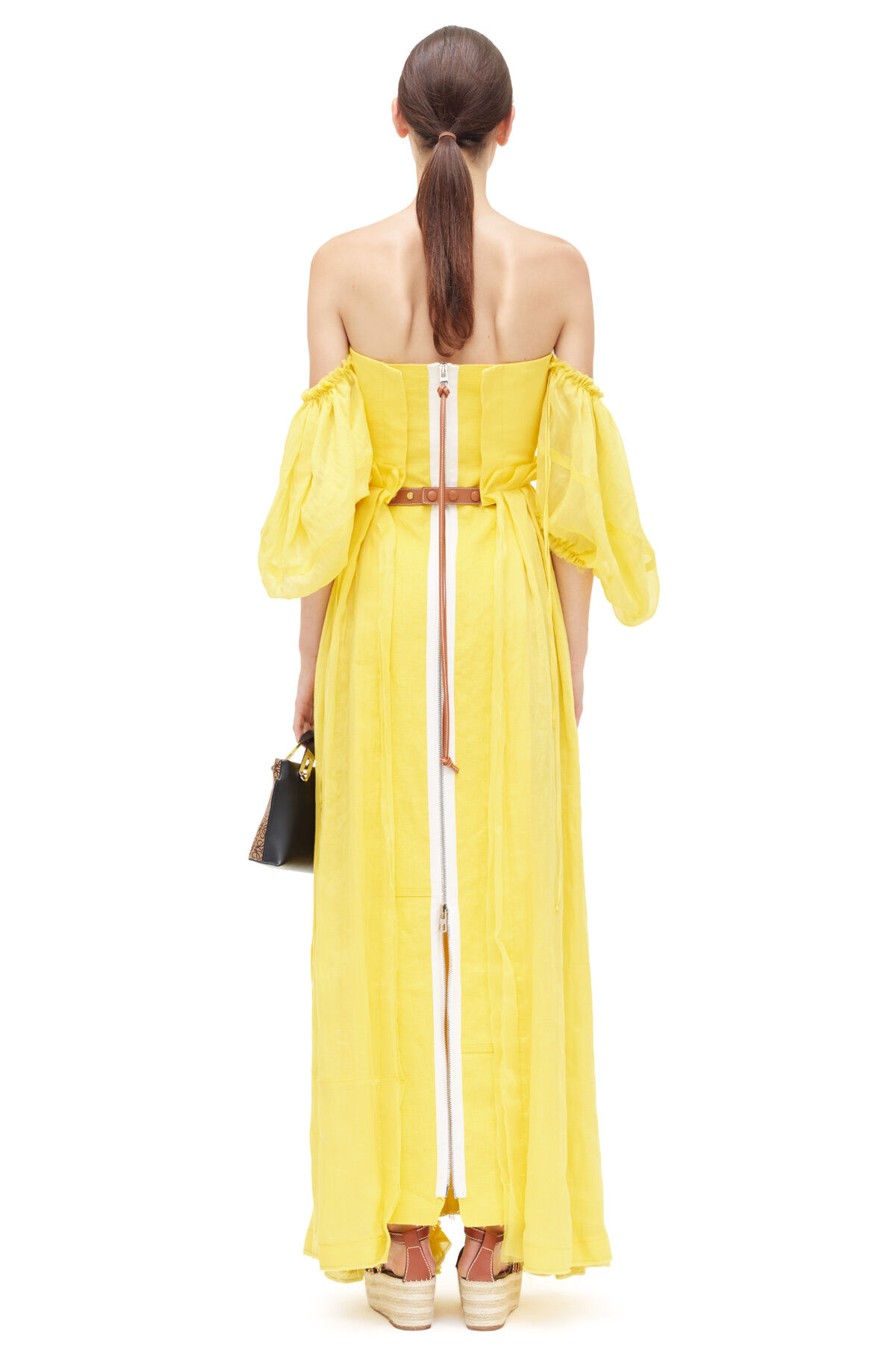 LOEWE OFF SHOULDER BALL GOWN Yellow