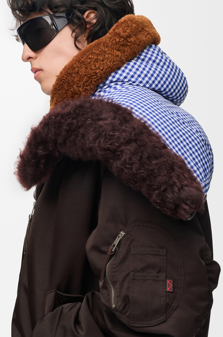 LOEWE Bomberjacke aus technischem Shell Braun