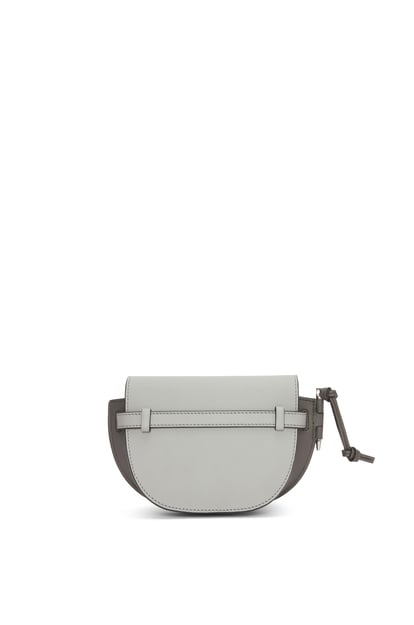 LOEWE Mini Gate Dual bag in soft calfskin and jacquard Pearl Grey/Dark Grey plp_rd
