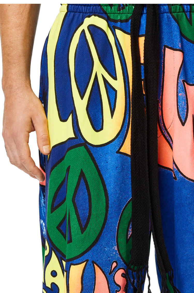 LOEWE Paula's peace print shorts in cotton Multicolor