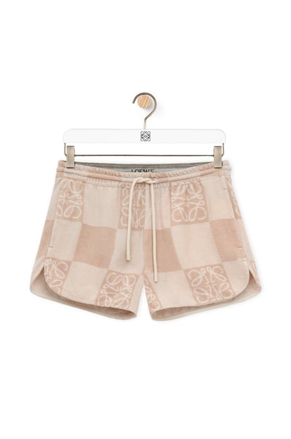 LOEWE Shorts in terry cotton jacquard 托斯卡米色 plp_rd