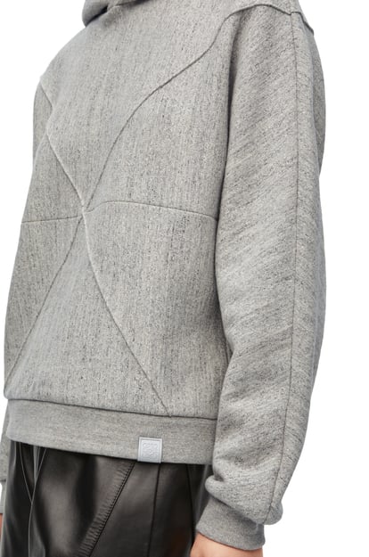 LOEWE Puzzle fold regular fit hoodie in cotton Light Grey plp_rd