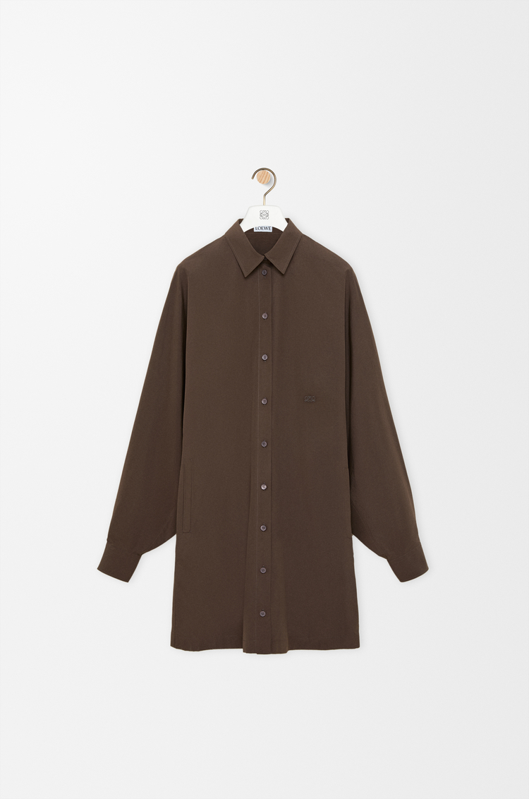 LOEWE Shirt dress in cotton Brown