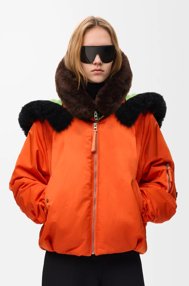 LOEWE Chaqueta bomber en tejido técnico Naranja