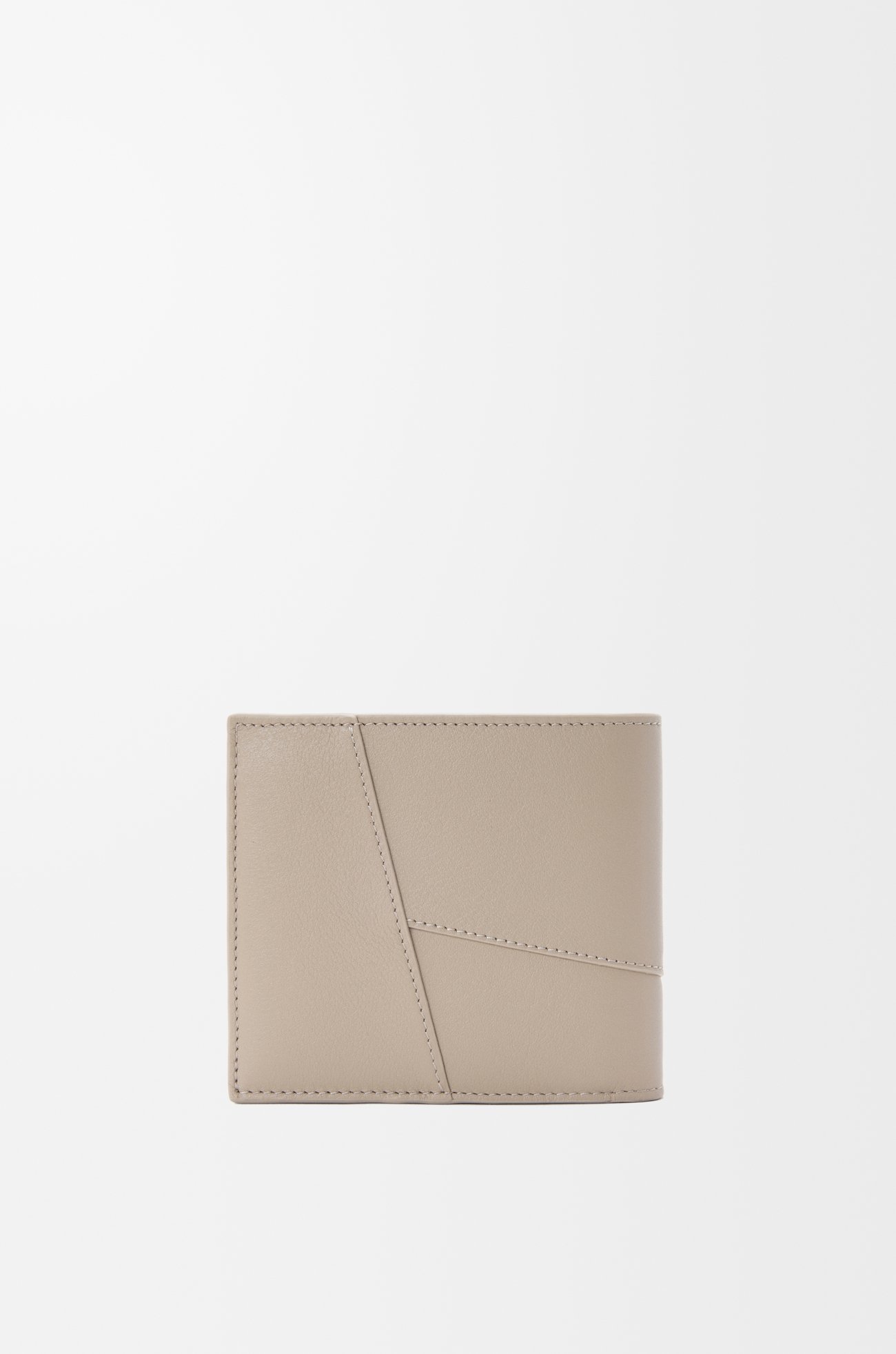 LOEWE 经典牛皮革 Puzzle 双折钱包 麻灰色