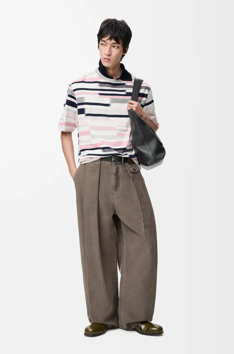 LOEWE 棉质宽松版型 T 恤 Pink/Ecru