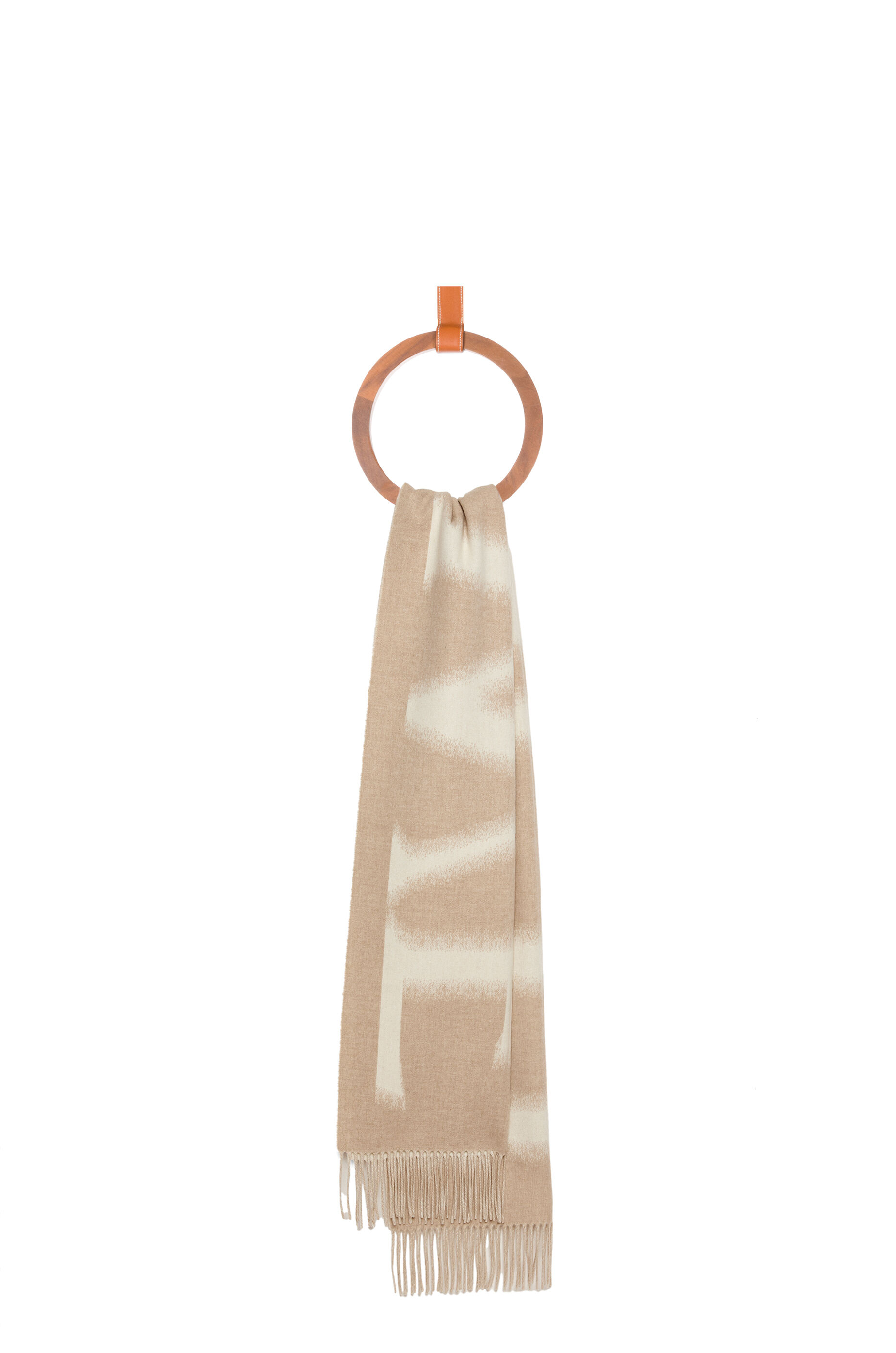 Loewe Scarf 180CM Ivory Beige Cashmere 969482