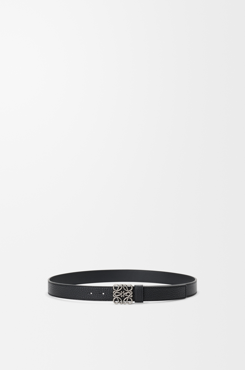 Chunky Anagram belt in supple grained calfskin