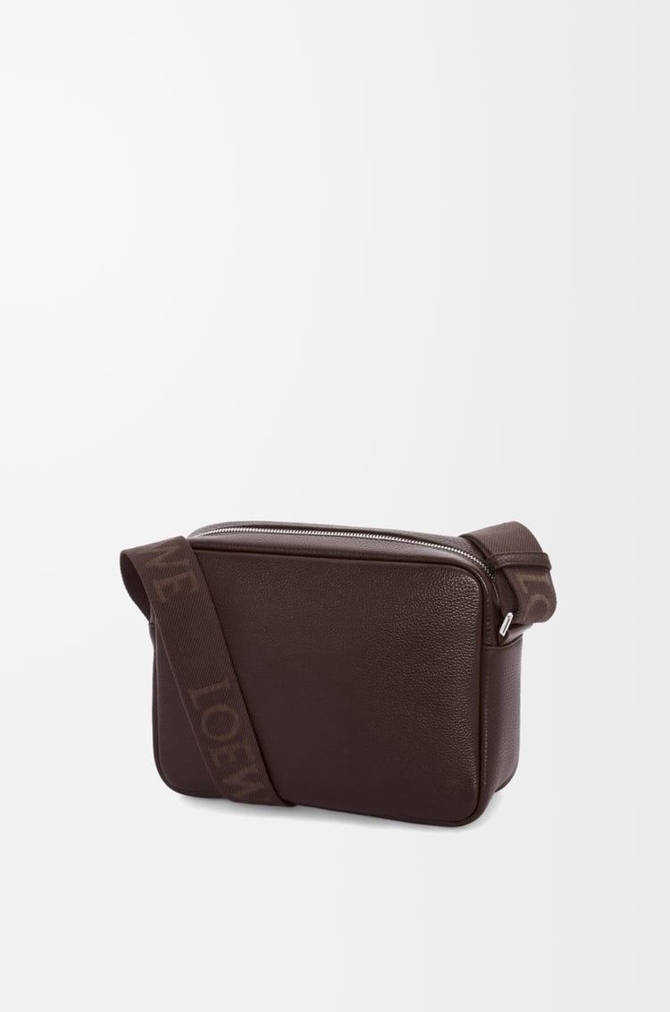 LOEWE Medium Pebble messenger bag in supple grained calfskin Oxblood