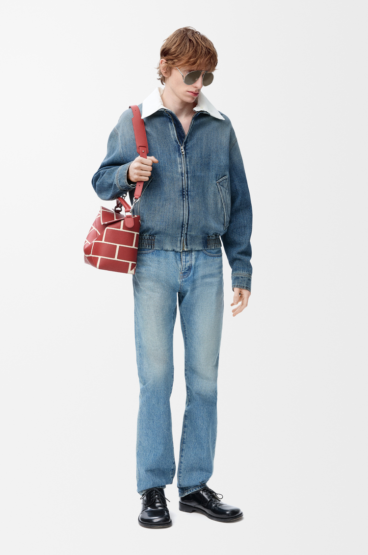 LOEWE Veste zippée en denim Bleu