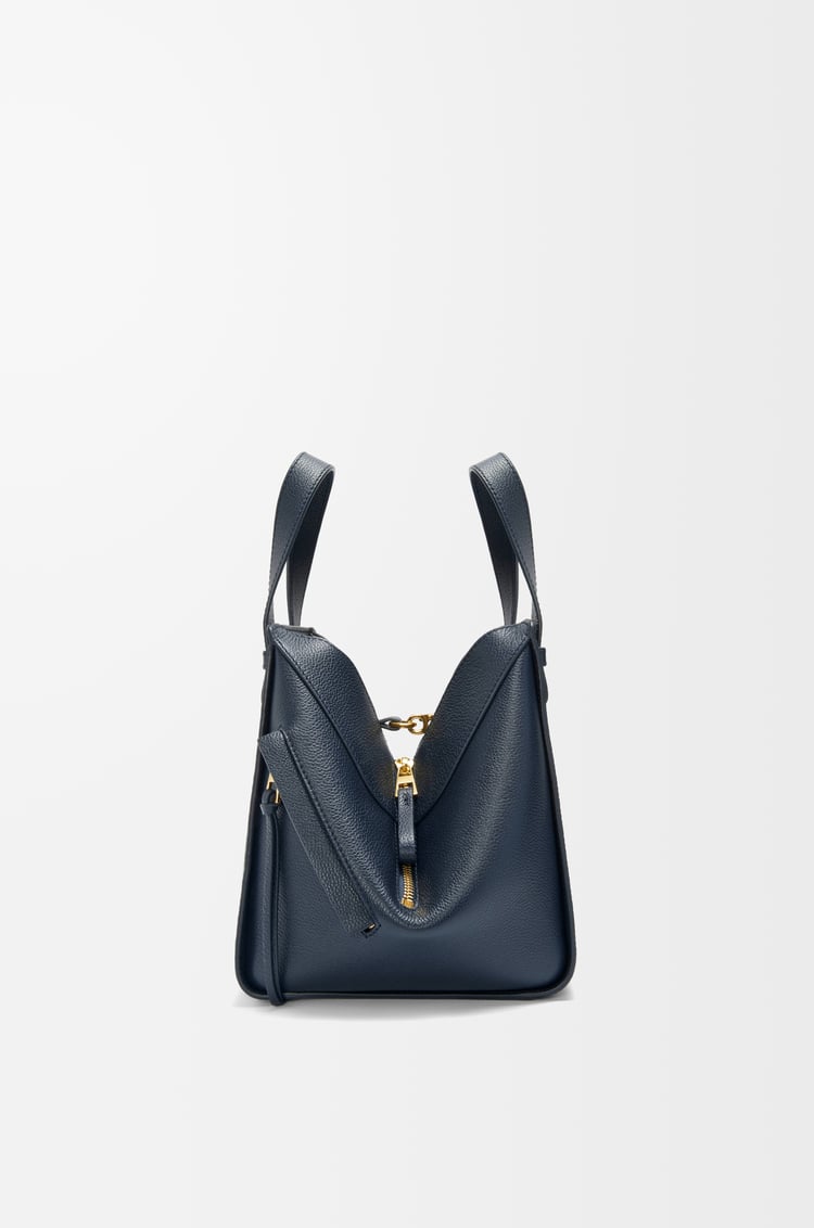 LOEWE Bolso Hammock Compact en piel de ternera Azul Marino