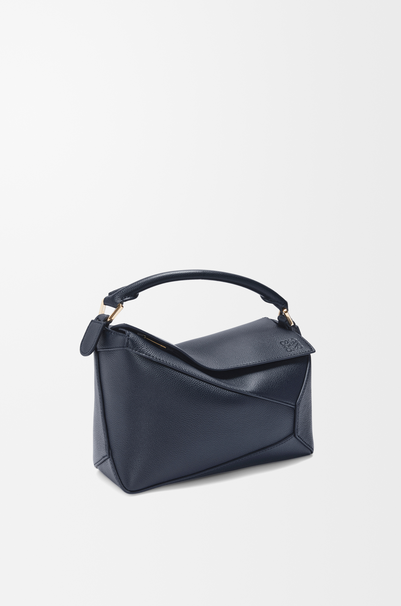 LOEWE Bolso Puzzle pequeño en piel de ternera Azul Marino