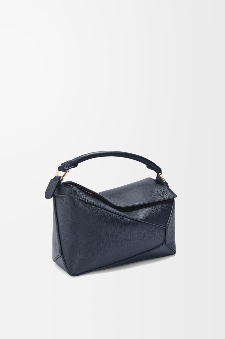 LOEWE Small Puzzle Edge bag in soft grained calfskin Deep Navy
