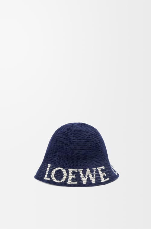 LOEWE LOEWE 棉質漁夫帽 深海軍藍