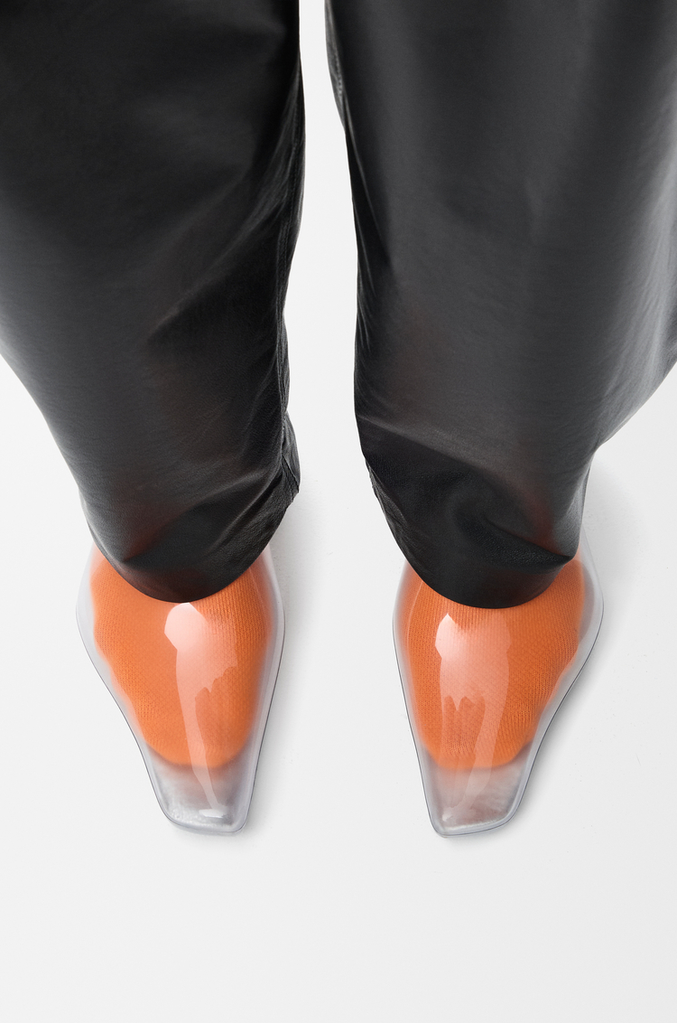 LOEWE Emily aqua bootie in PVC Transparent