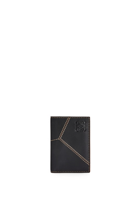 LOEWE パズルステッチ バイフォールド カードウォレット (スムースカーフ） ブラック