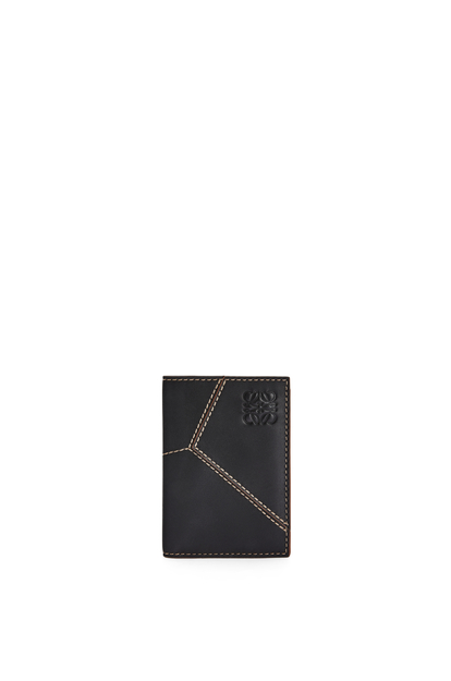 LOEWE パズルステッチ バイフォールド カードウォレット (スムースカーフ） ブラック