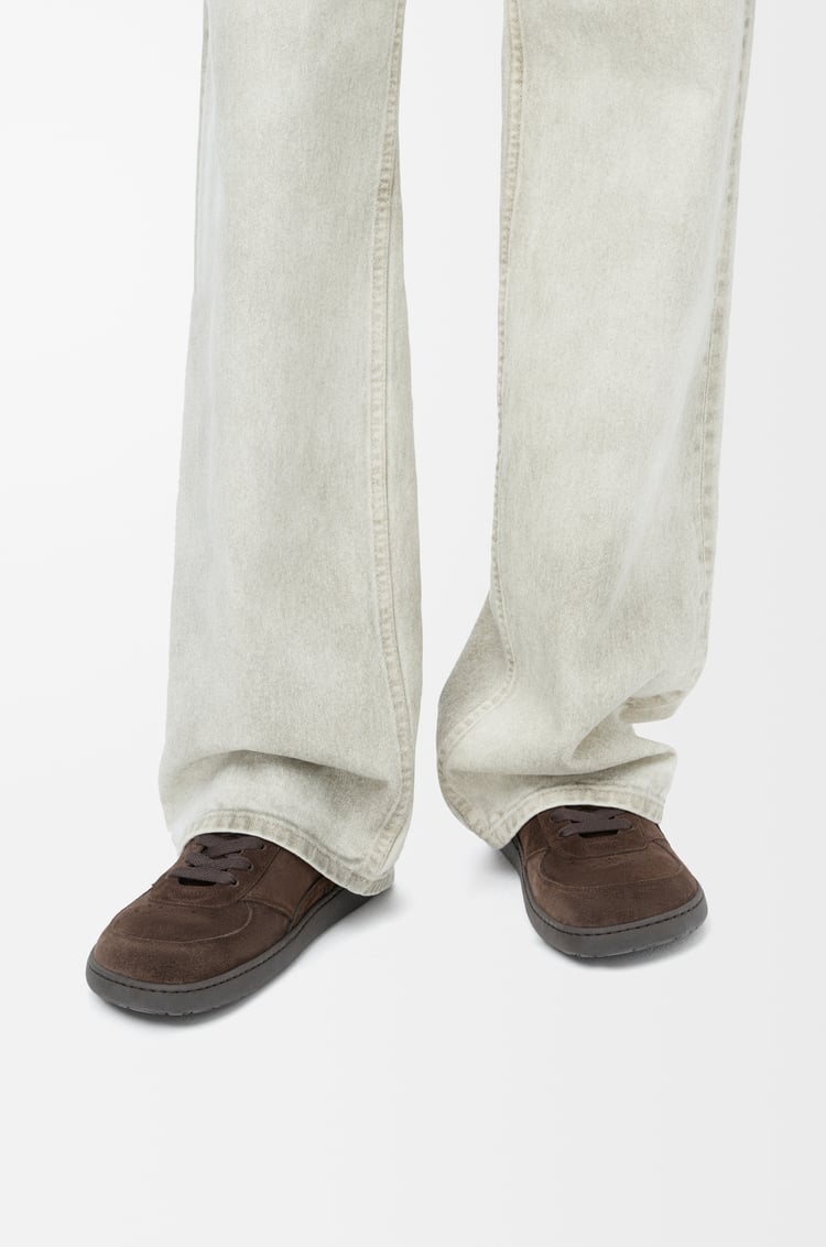 LOEWE Sneakers Jambo en veau velours Marron Foncé